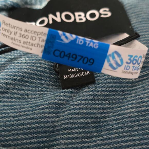 NWT BONOBOS Men's Slim Topaz Feeder Stripe Long Sleeve Shirt Size XXL - Picture 5 of 5